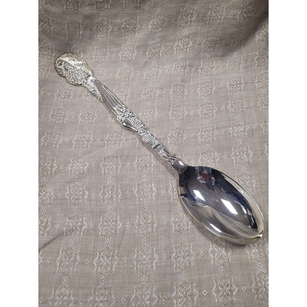 International Silver Co Silverplated Cottagecore Turkey Serving Spoon VINTAGE